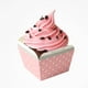 thumbnail image 5 of FELTECHELECTR 100 moldes de papel desechables cuadrados para cupcakes, tazones de postre resistentes al calor, minicajas para tartas, suministros para fiestas (puntos rosas), 5 of 6