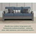 thumbnail image 3 of Heathered Solid Blue Deep Seating Cushion Set, 3 of 8