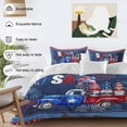 thumbnail image 3 of Queen 4 Piece Bedding Set USA Flag Red Farm Truck Gnomes Soft Breathable Duvet Cover and Pillowcase, Independence Day Stars Duvet Cover Set Bed Sheets for Bedroom Dormitory Guest Room, 3 of 9