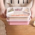 thumbnail image 6 of KMSS 4 Pack Bento Snack Containers Set, 4 Compartment Food Storage Containers Lunch Box Plastic Food Storage Containers, Microwave and Dishwasher Safe, 6 of 7