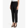 thumbnail image 1 of Tahari Asl Button-Detail Ankle Pants (Black, 16), 1 of 2