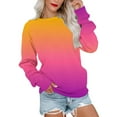 thumbnail image 1 of Chandails à Capuchon de Mode pour Femmes 2023 Col Rond Mode Décontractée Manches Longues Imprimé Chandail en Molleton Hauts Blouse 50 % de Rabais Liquidation Costumes Halloween/noël, 1 of 3