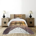 thumbnail image 4 of Ambesonne Travel Quilted Bedspread Set 2 Pcs, Kuwait Cityscape, Twin Size, Multicolor, 4 of 5