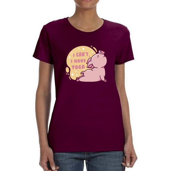 I Have Yoga Piggie T-Shirt Women -Smartprints Designs, Female Small