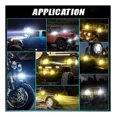 thumbnail image 4 of 2 Piezas Faros Auxiliares Led Doble Color 80w Para Auto Moto, 4 of 8
