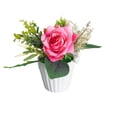 thumbnail image 2 of Fufafayo under $5 Artificial Plants, Fake Potted, Plastic Simulation Corner Roses for Home Office Desk Shelf Window Sill Porch Terrace Garden Decoration Living Room, 2 of 9
