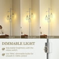 thumbnail image 4 of HOMCOM Industrial Floor Lamp with 3 Hanging Wire Lampshades for Living Room, 4 of 10