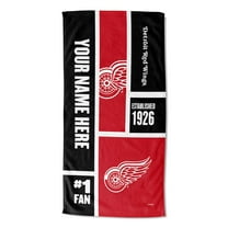 Detroit Red Wings NHL Colorblock Personalized Beach Towel, 30" x 60"