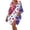 Blue, variant on Women's 4th of July 250 Years Anniversary V Neck Star Print Dress Loose Fit Oversized Shoulder Casual Summer Midi Dress Independence Day Patriotic USA Flag Tunic Top Blue L