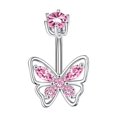 thumbnail image 1 of Wmool Butterfly Belly Button Nail Six Claw Zircon Navel #Ring#~Puncture Accessory, 1 of 9