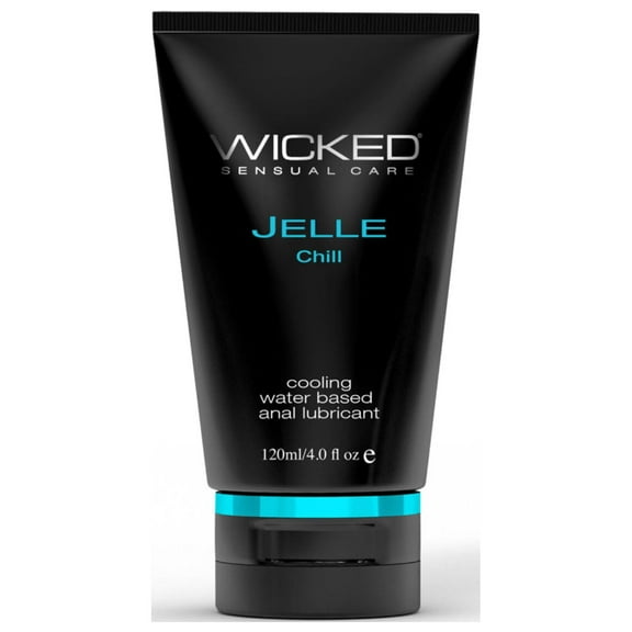 Wicked Jelle Anal Water Based Personal Lubricant Liquid, Chill , 4 oz