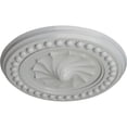 thumbnail image 3 of Ekena Millwork 15 3/4"OD x 2"P Foster Shell Ceiling Medallion (Fits Canopies up to 9 5/8"), Hand-Painted Frost, 3 of 6