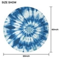 thumbnail image 6 of Blue White Tie Dye Spiral Pattern Round Tablecloth 60"x60",Wrinkle Wipeable Table Cloth for Kitchen Dining Room Picnic Patio Party, 6 of 6