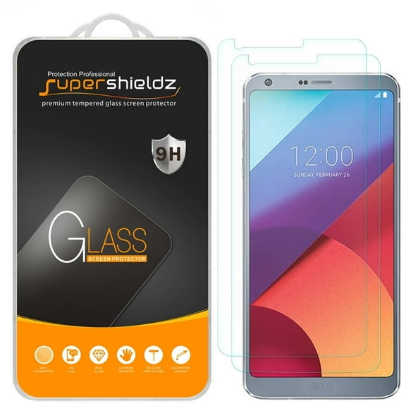 [2-Pack] Supershieldz for LG G6 / G6 Duo Tempered Glass Screen Protector, Anti-Scratch, Anti-Fingerprint, Bubble Free