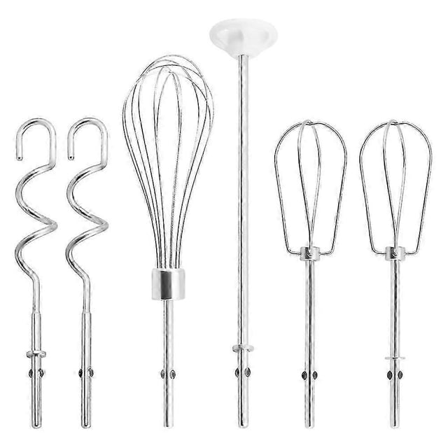 Hand Mixer Attachments Beater,Whisk,Blending Rod and Dough Hooks, Stainless Steel Hand Mixer Accessories for