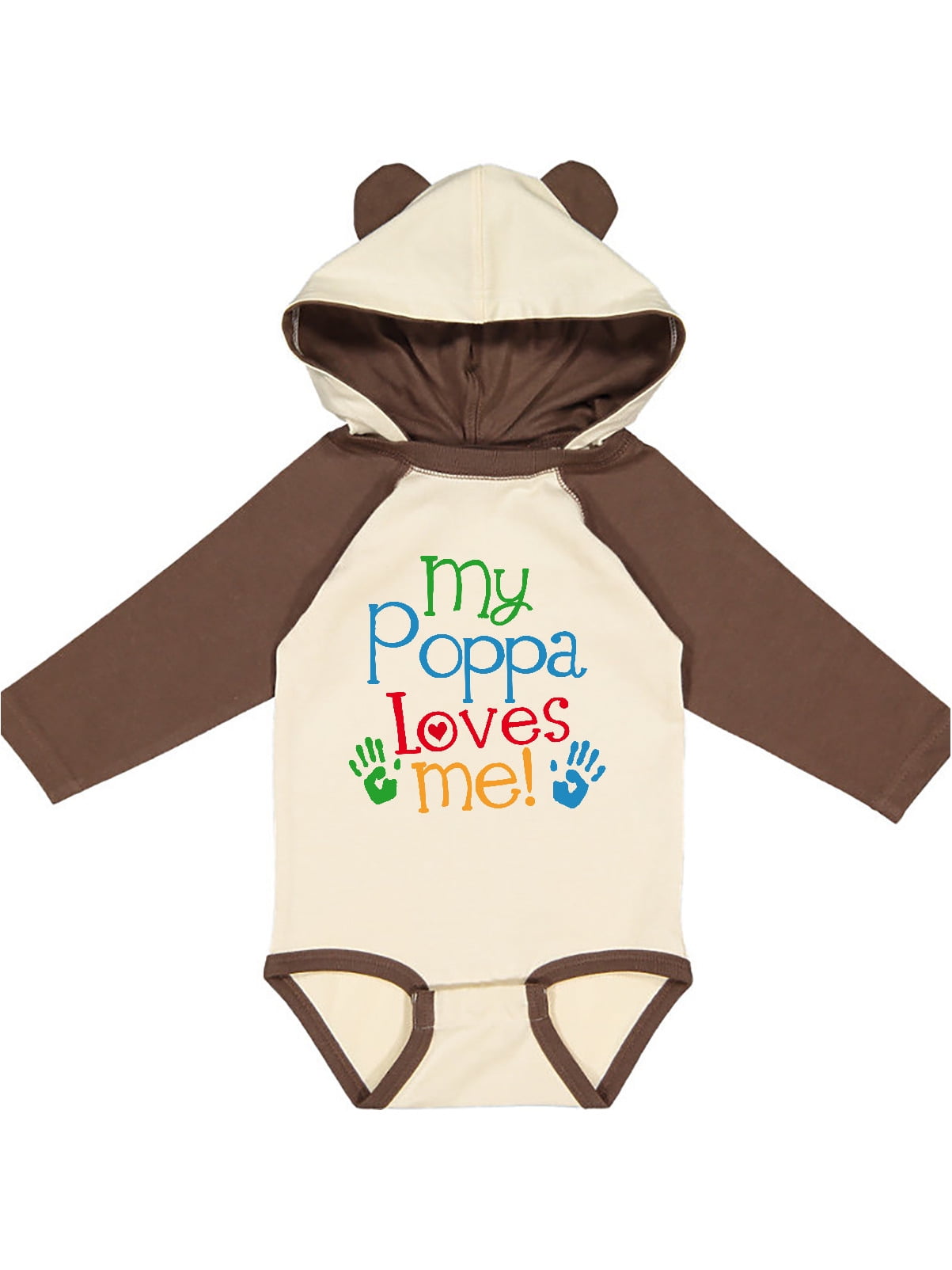 inktastic My Poppa Loves Me Outfit Long Sleeve Creeper inktastic My Poppa Loves Me Outfit Long Sleeve Creeper