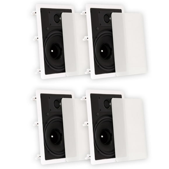 Theater Solutions TS80W Flush Mount Speakers with 8" Woofers In Wall 2 Pairs