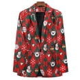thumbnail image 4 of YODETEY Men'S Suit Christmas Printed Slim Fit Single Breasted Casual Suit Men'S Coat Red 8(XL), 4 of 9
