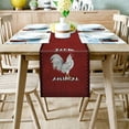 thumbnail image 2 of Table Runner Dresser Scarves 72 Inch Long, White Farm Rooster Animal Linen Dining Table Runners Red Rustic Wood Plank Tabletop Scarf for Wedding Holiday Party Kitchen, 2 of 7