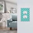 thumbnail image 5 of DouZhe 1-Gang Duplex Outlet Cover, Green Teal Quatrefoil Decorative Wall Plates, 5 of 7