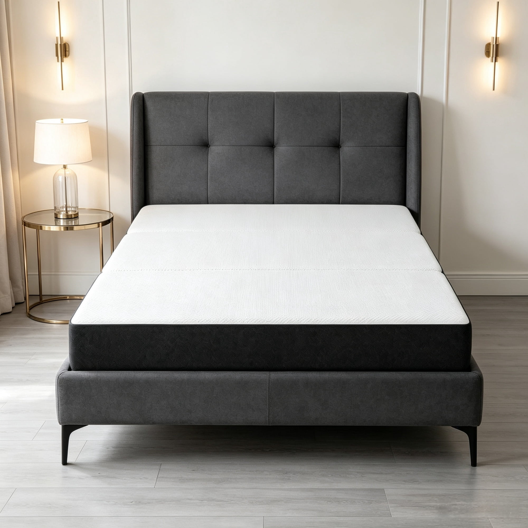 6 Inch Trifold Memory Foam Mattress 75" x 54", Full Size Foldable Bed for Camping RV Road Trip（Only Mattress）