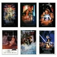 thumbnail image 1 of Star Wars: Episode I, II, III IV, V & VI - 6 Piece Movie Poster / Print Set (Regular Styles 1) (Size: 24" x 36" each) (Black Poster Hanger), 1 of 2