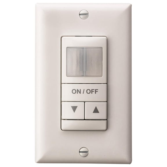 Lithonia Lighting Single Pole PIR Wall Switch Occupancy Sensor w/Dimming, White