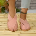 thumbnail image 5 of Viluyesy Women's Flat Sandals, Closed Toe Hollow Up Breathable Wide Width New Style Shallow Casual Shoes Pink 7.5, 5 of 8
