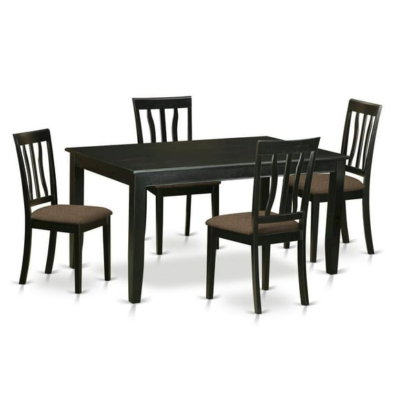 FurniFact Dining Room Table Set for 4 with Rectangular Table and Wooden Chairs