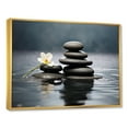 thumbnail image 2 of Designart "Zen Serenity Spiritual Stones in Blue III" Spiritual Framed Wall Art - Global Blue Spiritual Stone Bedroom Framed Canvas Wall Art, 2 of 6