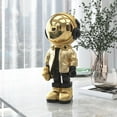 thumbnail image 6 of Astronaut Statue Collectible Decorative Miniatures Crafts Figurine Gift Toys Spaceman Art for Desktop Decoration Shelf Birthday Gifts Office , Gold, 6 of 8