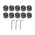 thumbnail image 1 of Boutons de volume et de tonalité en plastique pour guitare électrique et basse, avec clé hexagonale GD86, noir, 1 of 4