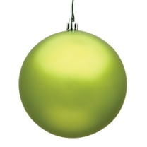 Vickerman 4.75" Lime Matte Ball Ornament, 4 per Bag