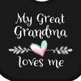 thumbnail image 4 of Inktastic My Great Grandma Loves Me Heart Great Grandchild Boys or Girls Baby Bib, 4 of 4