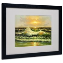 Trademark Fine Art "Sunset" Canvas Art by Rio, Black Frame