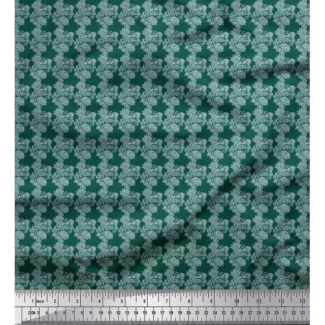 Soimoi Rayon Fabric Stencil Floral Fabric Prints by Yard 56 Inch Wide