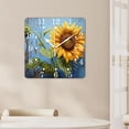 thumbnail image 4 of 10 Inch Wall Clock Battery Operated Square Clock for Office, Kitchen, Outdoor, Living Room,Flowers and Butterflies Painting, 4 of 4