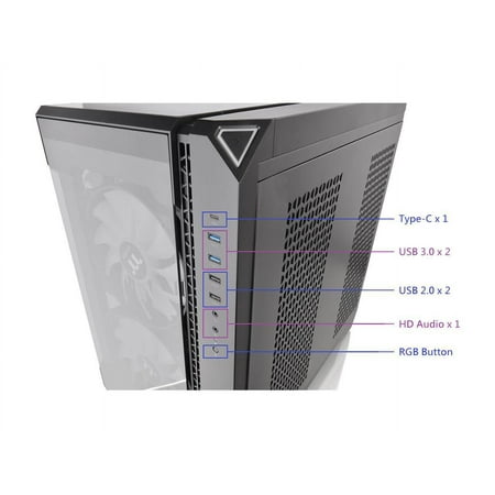 Thermaltake - View 51 Tempered Glass ARGB Full Tower Case - Black