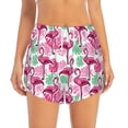 thumbnail image 2 of Goofa Flamingo Printed Women 2 in 1 Running Shorts,Quick Dry Athletic Workout Shorts,High Waisted Athletic Shorts with Liner Pockets-XX-Large, 2 of 9