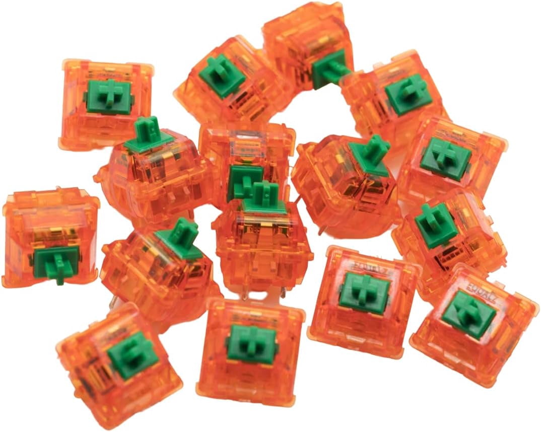 C³ Equalz x TKC Tangerine 67g 5-Pin Linear Switches for Custom Gaming Mechanical Keyboards (Tangerine 67g, 70 switches)