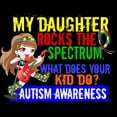 thumbnail image 3 of CafePress - Rocks Spectrum Autism Women's Dark Pajamas - Women's Short Sleeve Print T-Shirt and Pants Dark Cotton Pajama Set, 3 of 7
