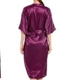 thumbnail image 4 of Kaemgyyd Silk Robes for Women Bridesmaid Party Loungewear Half Sleeve Belted Bathrobe Satin Nightdress, 4 of 4
