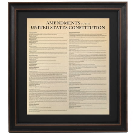 Poster Size Framed Amendments to the United States Constitution. Parchment Prints by Patriot Gear Company