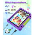 thumbnail image 2 of FITIFUN 10.1 inch Kids Tablet Android 15, 3GB RAM 64GB ROM 1TB Expand, Quad-Core, 5G/2.4G WiFi, 6000mAh, HD Display, Parental Control, Purple, 2 of 10