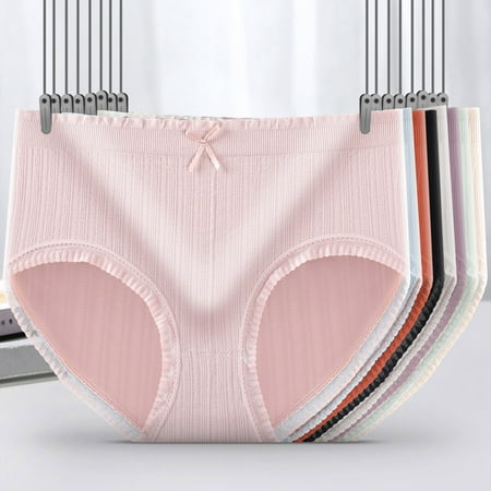 Kmdttou Women s Plus Size Underwear Sexy Lace High Cut Panties Comfort Bikini Panty Stretch Underpants Breathable Ladies Briefs (Regular & Plus Size) Pink-Free Size