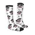 thumbnail image 3 of Picia Women Crew Soft Moisture-wicking Socks DOG IS WEARING PIRATE COSTUME Pattern Design Cotton Socks, One Size fit All, 3 of 9
