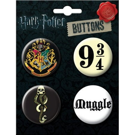 Chain Brooch - Harry Potter Fan Favorites 4 Button Set (Made in USA)