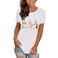 thumbnail image 2 of EQWLJWE Hauts à Col en V pour Femmes Mode T-shirt Décontracté de Pâques Imprimé Col Rond Manches Courtes Pull Blouse Été pour Femmes 2023, 2 of 8