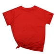 thumbnail image 5 of Delconic Womens Tops Summer Short Sleeve Ribbed Trim Crewneck T Shirts Spring Vacation Outfits Fashion Clothing Basic Tee Red XL, 5 of 6