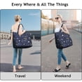thumbnail image 4 of Large Capacity Travel Tote Bag with Space Galaxy Aesthetic Lightweight Weekender Bag Featuring Astronaut, Rocket, Nebula Cosmic Prints for Business Gym, 4 of 5
